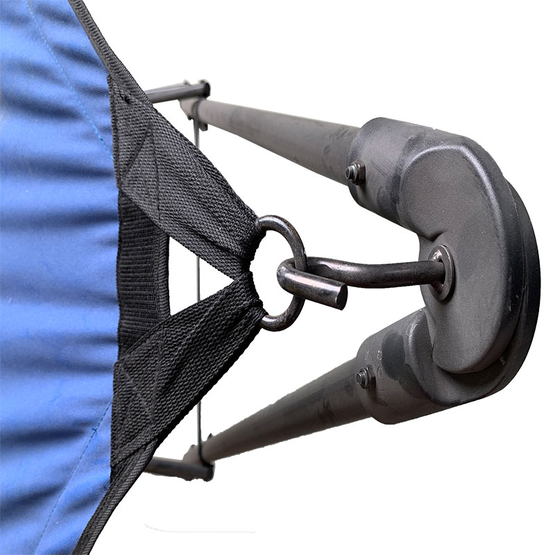 Portable Folding Hammock Lounge Camping Bed Steel Frame Stand w/Carry Bag Blue