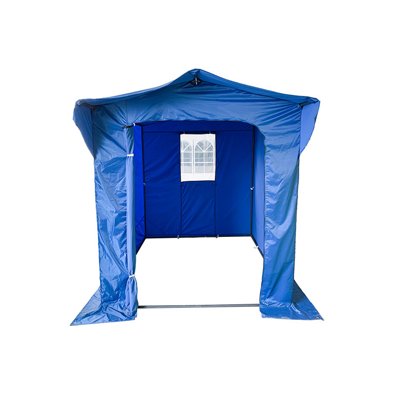 Ang natitiklop na Tent Pro Structure Series 50mm Aluminum + 4 Double Sides PVC 520g/m² TARP para sa mga propesyonal na pangangailangan o pang -araw -araw na paggamit ng asul