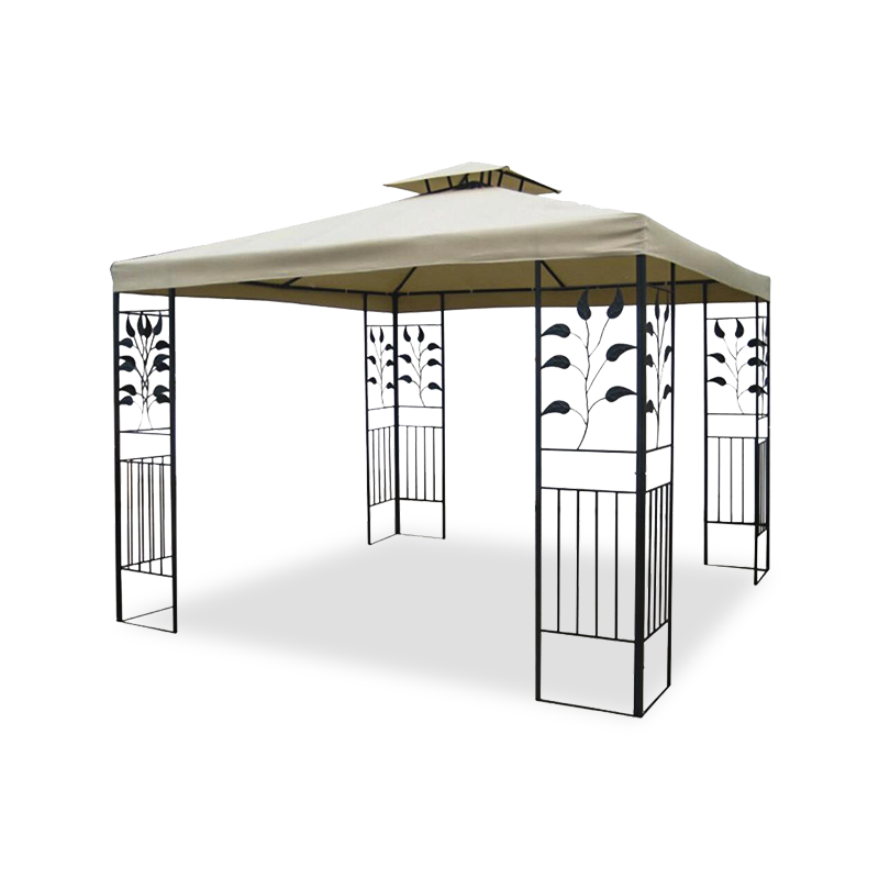 Steel Fabric Square Outdoor Gazebo na may lamok