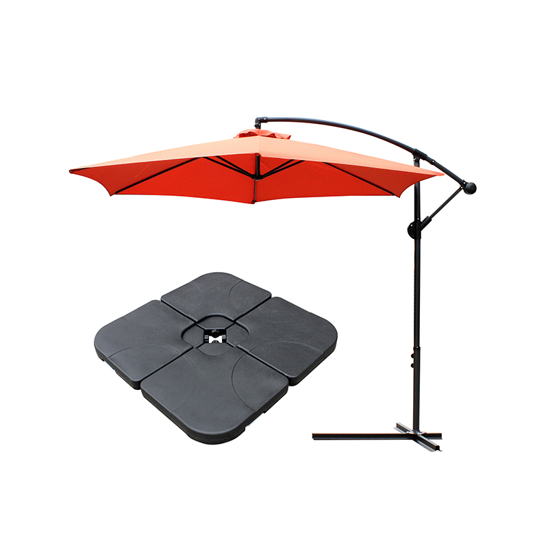 Hanging Umbrella Patio Sun Shade Offset Outdoor Market w/ Cross Base