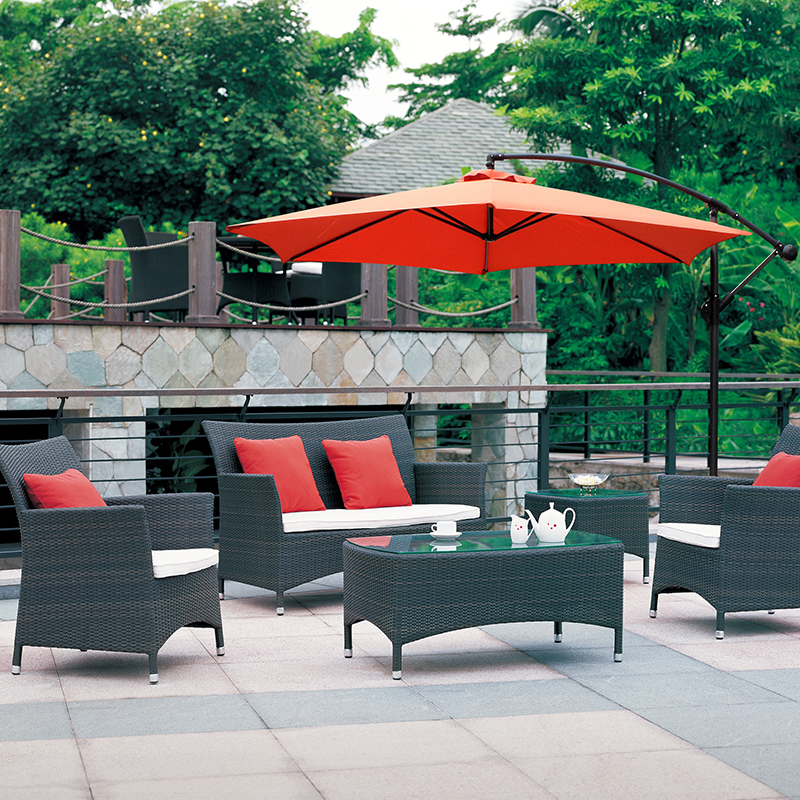 Hanging Umbrella Patio Sun Shade Offset Outdoor Market w/ Cross Base