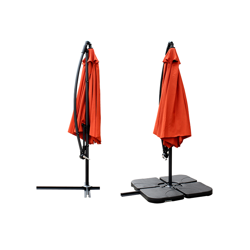 Hanging Umbrella Patio Sun Shade Offset Outdoor Market w/ Cross Base