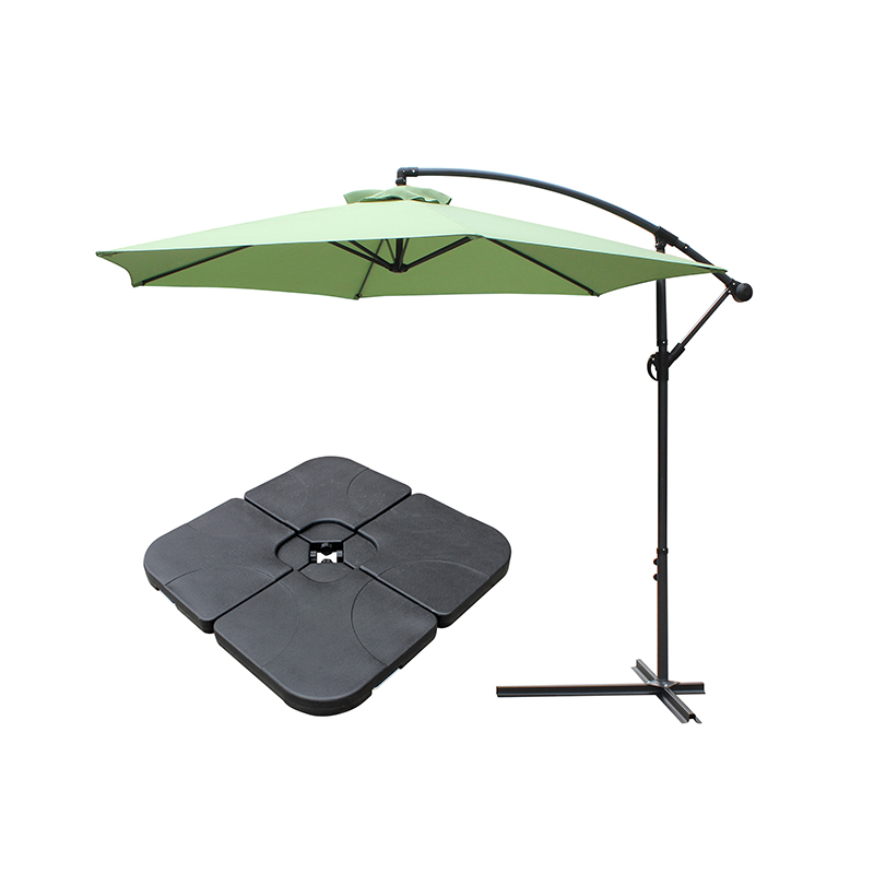 Panlabas na Patio 10 'Hanging Umbrella Sun Shade w/T Cross Base