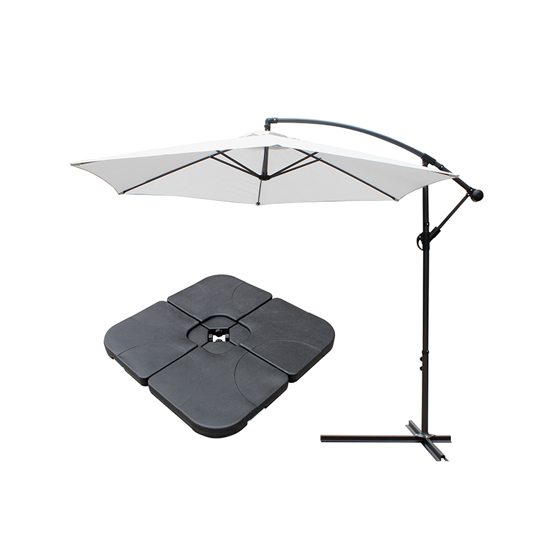 Panlabas na Patio 10 'Hanging Umbrella Sun Shade w/T Cross Base